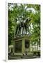 Statue of Liberator Simon Bolivar, Old City, Cartagena, Colombia-Jerry Ginsberg-Framed Premium Photographic Print