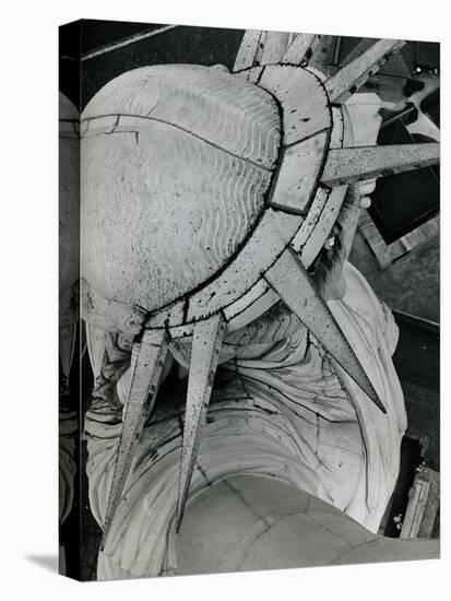 Statue of Liberty, Aerial Photo, 1940s-null-Stretched Canvas