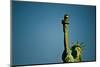Statue of Liberty against blue sky, New York City, New York State, USA-null-Mounted Photographic Print