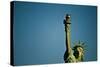 Statue of Liberty against blue sky, New York City, New York State, USA-null-Stretched Canvas