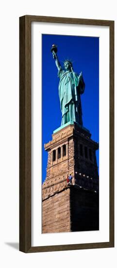 Statue of Liberty against blue sky, New York City, New York State, USA-null-Framed Photographic Print