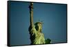 Statue of Liberty against blue sky, New York City, New York State, USA-null-Framed Stretched Canvas