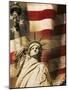 Statue of Liberty and American Flag-Joseph Sohm-Mounted Photographic Print