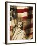 Statue of Liberty and American Flag-Joseph Sohm-Framed Photographic Print