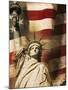 Statue of Liberty and American Flag-Joseph Sohm-Mounted Photographic Print