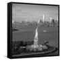 Statue of Liberty and Lower Manhattan, New York City, New York, USA-Jon Arnold-Framed Stretched Canvas