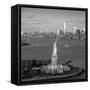 Statue of Liberty and Lower Manhattan, New York City, New York, USA-Jon Arnold-Framed Stretched Canvas