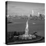 Statue of Liberty and Lower Manhattan, New York City, New York, USA-Jon Arnold-Stretched Canvas