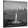 Statue of Liberty and Lower Manhattan, New York City, New York, USA-Jon Arnold-Stretched Canvas