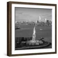 Statue of Liberty and Lower Manhattan, New York City, New York, USA-Jon Arnold-Framed Photographic Print