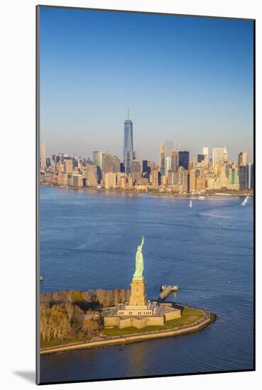 Statue of Liberty and Lower Manhattan, New York City, New York, USA-Jon Arnold-Mounted Photographic Print