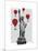 Statue of Liberty and Red Hot Air Balloons-Fab Funky-Mounted Art Print