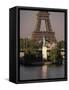 Statue of Liberty and the Eiffel Tower, Paris, France-Gavin Hellier-Framed Stretched Canvas