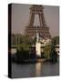 Statue of Liberty and the Eiffel Tower, Paris, France-Gavin Hellier-Stretched Canvas