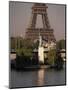 Statue of Liberty and the Eiffel Tower, Paris, France-Gavin Hellier-Mounted Photographic Print