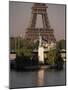 Statue of Liberty and the Eiffel Tower, Paris, France-Gavin Hellier-Mounted Photographic Print