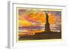 Statue of Liberty at Sunrise, New York City-null-Framed Art Print