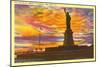 Statue of Liberty at Sunrise, New York City-null-Mounted Art Print