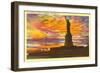 Statue of Liberty at Sunrise, New York City-null-Framed Premium Giclee Print