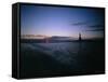 Statue of Liberty at Sunset, New York City, New York, USA-Oliviero Olivieri-Framed Stretched Canvas