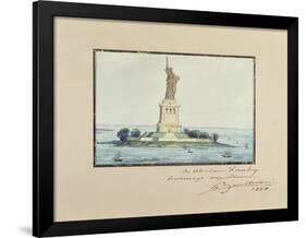 Statue of Liberty, Beldoe Island, New York City, 1888-Frederic Auguste Bartholdi-Framed Giclee Print