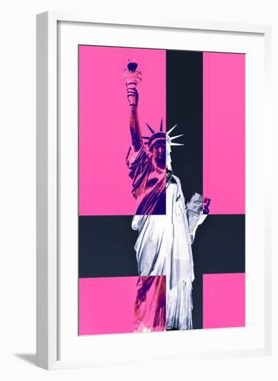 Statue of Liberty - Décorative Art - Pink - New York - United States-Philippe Hugonnard-Framed Photographic Print