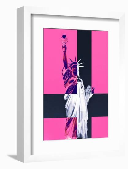 Statue of Liberty - Décorative Art - Pink - New York - United States-Philippe Hugonnard-Framed Photographic Print