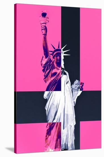 Statue of Liberty - Décorative Art - Pink - New York - United States-Philippe Hugonnard-Stretched Canvas