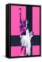 Statue of Liberty - Décorative Art - Pink - New York - United States-Philippe Hugonnard-Framed Stretched Canvas