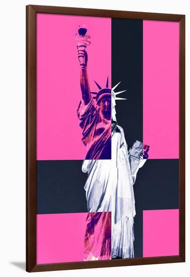 Statue of Liberty - Décorative Art - Pink - New York - United States-Philippe Hugonnard-Framed Photographic Print