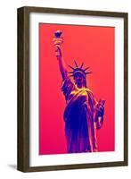 Statue of Liberty - Décorative Art - Red Vintage - NYC - United States-Philippe Hugonnard-Framed Photographic Print