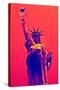 Statue of Liberty - Décorative Art - Red Vintage - NYC - United States-Philippe Hugonnard-Stretched Canvas