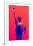 Statue of Liberty - Décorative Art - Red Vintage - NYC - United States-Philippe Hugonnard-Framed Photographic Print