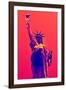 Statue of Liberty - Décorative Art - Red Vintage - NYC - United States-Philippe Hugonnard-Framed Photographic Print