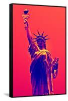 Statue of Liberty - Décorative Art - Red Vintage - NYC - United States-Philippe Hugonnard-Framed Stretched Canvas