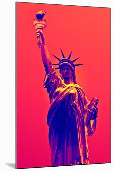 Statue of Liberty - Décorative Art - Red Vintage - NYC - United States-Philippe Hugonnard-Mounted Premium Photographic Print