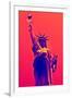 Statue of Liberty - Décorative Art - Red Vintage - NYC - United States-Philippe Hugonnard-Framed Photographic Print