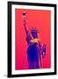 Statue of Liberty - Décorative Art - Red Vintage - NYC - United States-Philippe Hugonnard-Framed Photographic Print