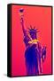 Statue of Liberty - Décorative Art - Red Vintage - NYC - United States-Philippe Hugonnard-Framed Stretched Canvas