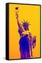 Statue of Liberty - Décorative Art - Yellow Vintage - NYC - United States-Philippe Hugonnard-Framed Stretched Canvas