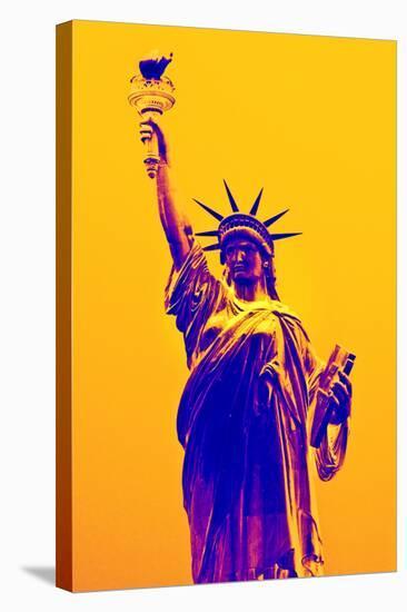 Statue of Liberty - Décorative Art - Yellow Vintage - NYC - United States-Philippe Hugonnard-Stretched Canvas