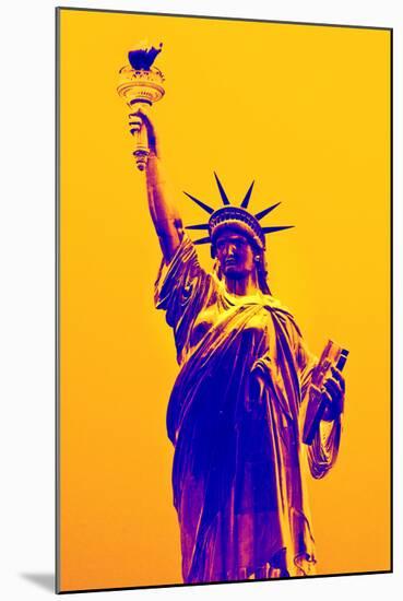 Statue of Liberty - Décorative Art - Yellow Vintage - NYC - United States-Philippe Hugonnard-Mounted Photographic Print