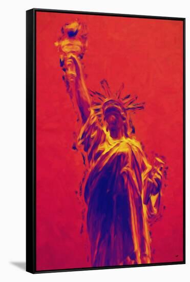 Statue of Liberty II - In the Style of Oil Painting-Philippe Hugonnard-Framed Stretched Canvas