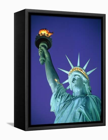 Statue of Liberty in New York City at dusk-Alan Schein-Framed Stretched Canvas