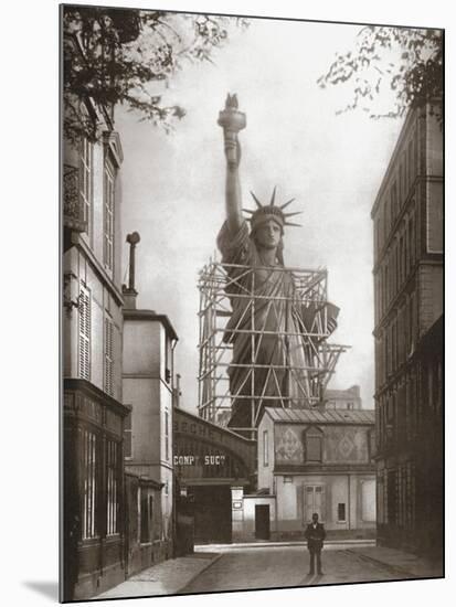 Statue of Liberty in Paris, c.1886-null-Mounted Art Print