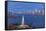 Statue of Liberty Jersey City and Lower Manhattan, New York City, New York, USA-Jon Arnold-Framed Stretched Canvas