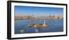 Statue of Liberty, Jersey City and Lower Manhattan, New York City, New York, USA-Jon Arnold-Framed Photographic Print