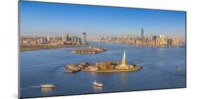 Statue of Liberty, Jersey City and Lower Manhattan, New York City, New York, USA-Jon Arnold-Mounted Photographic Print