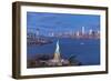 Statue of Liberty Jersey City and Lower Manhattan, New York City, New York, USA-Jon Arnold-Framed Photographic Print