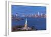 Statue of Liberty Jersey City and Lower Manhattan, New York City, New York, USA-Jon Arnold-Framed Photographic Print